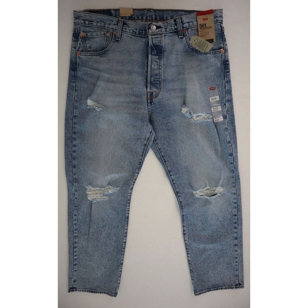 Levi's 501 Men's Sz 36x30 Blue '93 Straight Leg Button Fly Jeans $80